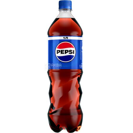 Pepsi-Cola, 1 л, Пепсі-Кола, Класична, Вода солодка, ПЕТ