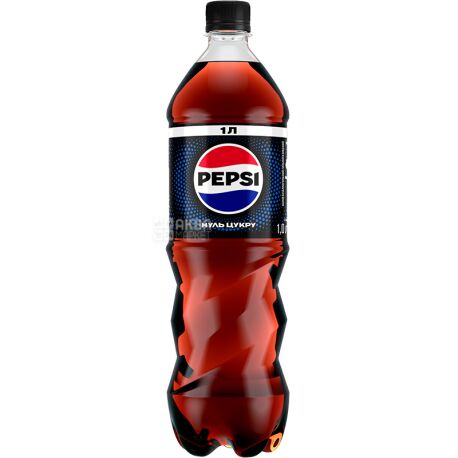 Pepsi-Cola, Black, 1 л, Пепси-Кола, Блэк, Вода сладкая, низкокалорийная, ПЭТ