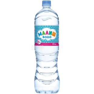  Малиш, 1,5 л, Вода дитяча негазована, з перших днів життя, ПЕТ