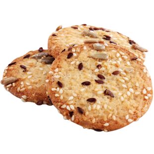Biscotti, 1,6 кг, Біскотті, Печиво Хрустке з насінням льону, кунжуту та соняшника