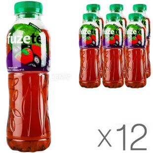 Fuzetea, Упаковка 12 шт. х 0,5 л, Чай холодний чорний Лісові ягоди Ф'юзті, ПЕТ
