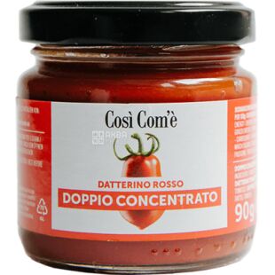 Cosi' Com'e', Datterino, 90 г, Томатная паста двойной концентрации, из красных томатов Черри Даттерино