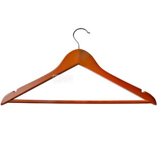 Мій дім EveryDay, 1 шт., Вішак для одягу дерев'яний з поперечиною, 44,5 х 23 х 1,2 см