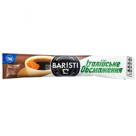 Baristi, Итальянская обжарка, 45 г, Кофе Баристи, темной обжарки, растворимый, 25 стиков