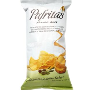 Pafritas, 140 г, Чипсы картофельные с морской солью