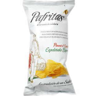 Pafritas, 140 г, Чипси картопляні з перцем Еспелет