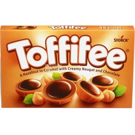Toffifee, 125 г, Конфеты с кремовой нугой и лесным орехом, Тоффифи