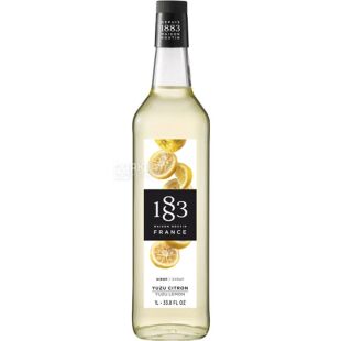 1883 Maison Routin, 1 l, Mason Routin, Japanese Yuzu Lemon Syrup, organic, glass