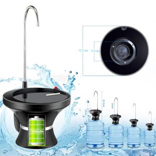 ViO E3 black, Помпа электрическая для воды в 19л бутылях, черная