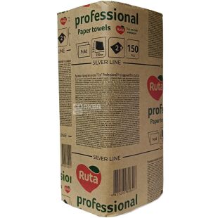 Ruta Professional, 150 листов, Полотенца бумажные Рута, V-сложения, 2-х слойные, белые, 210х230 мм