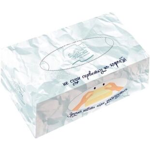 Альбатрос, 150 шт., Серветки косметичні, 3-шарові, 200х200 мм, в асортименті