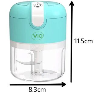 ViO K02, 250 мл, ВиО, Аккумуляторный USB измельчитель продуктов, бирюзовый, 30W