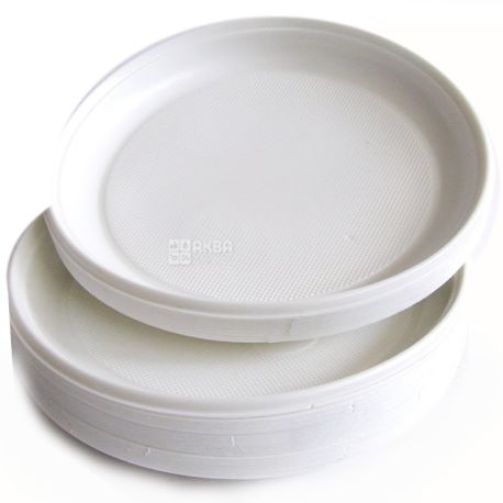 Promtus, Plastic dessert plates, Ø 16 cm, 100 pcs.