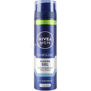 Nivea Men, 200 мл, Гель для бритья, Забота и уход, Увлажняющий