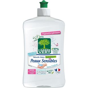 L'Аrbre Vert, 500 мл, Средство для мытья посуды Цветы вишни, органическое