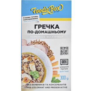 Foodie Box, 300 г, Фудди Бокс, Гречка по-домашнему с курицей и овощами, готовое блюдо
