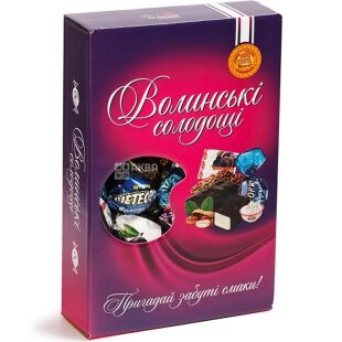 Волинські Солодощі, 500 г, Подарунковий, Набір цукерок з горіхами та сухофруктами