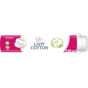 Lady Cotton, 150 шт., Леді Коттон, Ватні диски