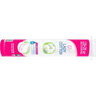 Lady Cotton, 120+20 шт., Ледди Коттон, Ватные диски