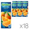 Sandora, Упаковка 18 шт. х 200 мл, Сік апельсиновий 100% Сандора, без цукру, з трубочкою