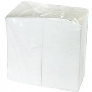 Papero, 350 шт., Салфетки барные Бумага, однослойные, белые, 21х21 см