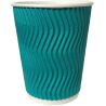 Гофростакан паперовий бірюзовий, 250 мл, 20 шт., D75