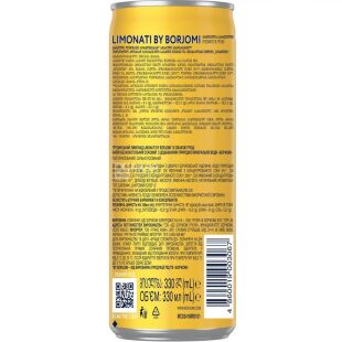 Borjomi Limonati, 0,33 л, Лимонад газированный Груша Боржоми, ж/б
