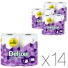 Ecolo, Deluxe, Упаковка 14 шт. по 4 рул., Туалетний папір Еколо Делюкс, 3-х шаровий