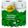Ecolo Paper towels, 2 рул., Бумажные полотенца Эколо, 2-х слойные, 8 м, 45 листов, 225 х 180 мм