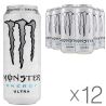 Monster Energy, Ultra, Упаковка 12 шт. х 0,5 л, Монстр Енерджі, Напій енергетичний безалкогольний, без цукру