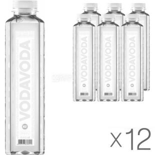 VODAVODA, Pack of 12 pcs. x 0.5 l, Natural mineral water, non-carbonated, PET
