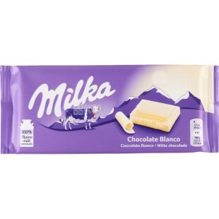 Milka White, 100 г, Милка, Шоколад белый со сливочным вкусом