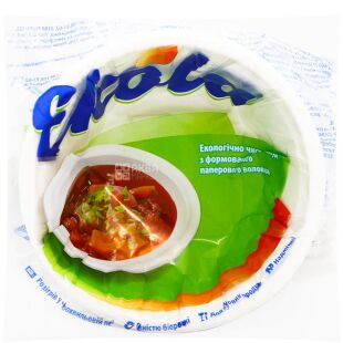 Ekola, Тарелки бумажные суповые глубокие, 10 шт., 400 мл, белые