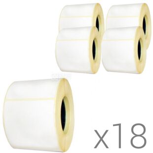 Етикетка для маркування, на гільзі, термо, 100 х 100 мм, Упаковка 18шт. х 500 шт., у рулоні
