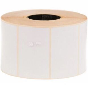 Етикетка для маркування, на гільзі, термо, 58 х 80 мм, 400 шт., у рулоні