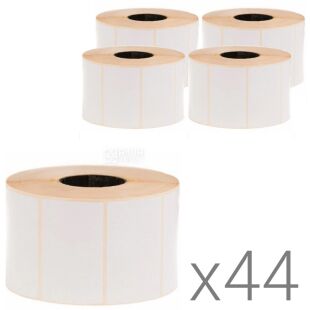 Етикетка для маркування, на гільзі, термо, 58 х 80 мм, Упаковка 44 шт. х 400 шт., у рулоні