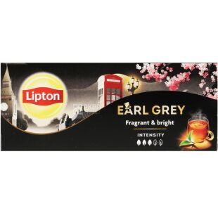 Lipton, Earl Grey, 25 пак. х 2 г, Черный чай с бергамотом