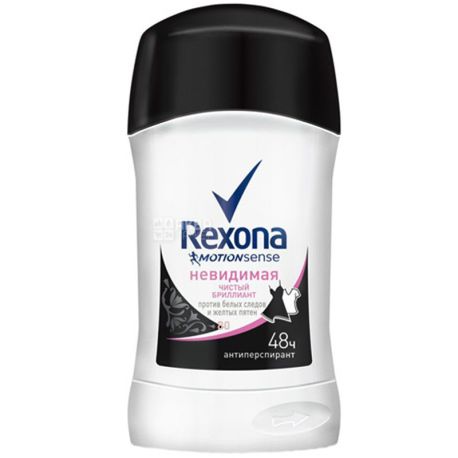 Rexona, 40 г, дезодорант-антиперспирант, стик, женский, Чистый Бриллиант