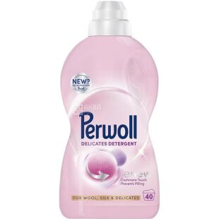 Perwoll Renew Wool, 2 л, Гель для стирки шерсти, шелка и деликатных тканей, Перволь