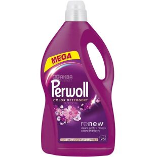 Perwoll Renew, 3,75 л, Гель для делікатного прання кольорових тканин, Перволь