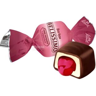 Konti Belissimo, 1 кг, Конфеты вкус клубники со сливками, Конти