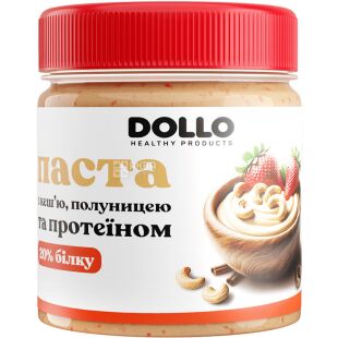 Dollo Healthy Products, 220 г, Долло, Протеиновая паста с кешью и клубникой