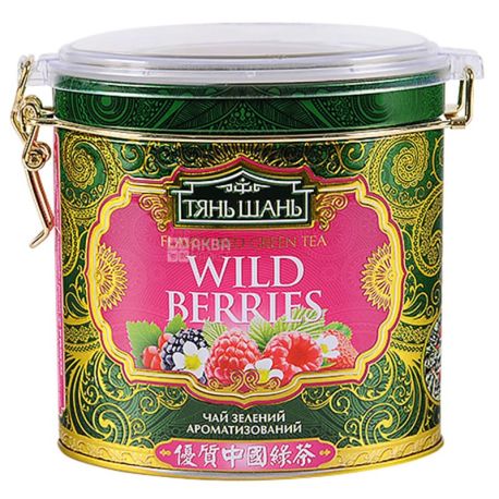  Тянь-Шань, Wild berries, 70 г, Чай Лісові ягоди, зелений, ж/б