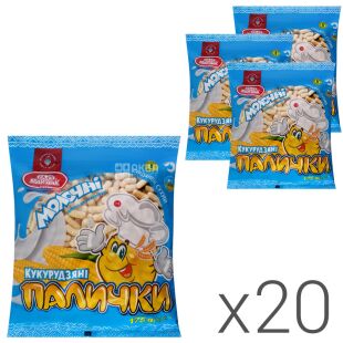 Мак-даК, Упаковка 20 шт. х 175 г, Кукурудзяні палички, Молочні