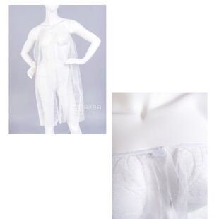 Chila, 5 шт., Чила, Пеньюар одноразовый для косметологических процедур, на липучке, прозрачный, 80 х 150 см