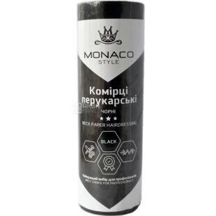 Chila, 5 рул. х 100 шт., Чила, Воротнички парикмахерские на липучке, черные, 6,5 см 