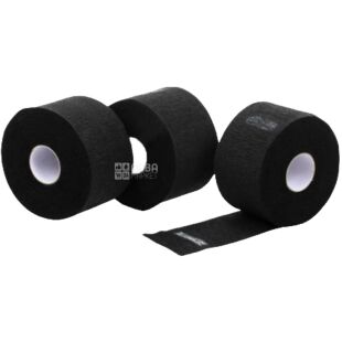 Chila, 5 рул. х 100 шт., Чила, Воротнички парикмахерские на липучке, черные, 6,5 см 