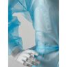 Chila, 5 шт., Чила, Халат хірургічний з манжетом на зав'язках нестерильний, блакитний