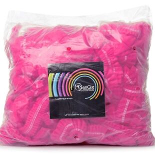 Одноразовая шапочка из спанбонда на резинке, розовая, 100 шт.