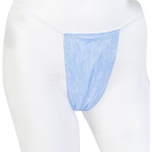 Труси жіночі одноразові, блакитні, розмір M/L, в індивідуальній упаковці, 50 шт.